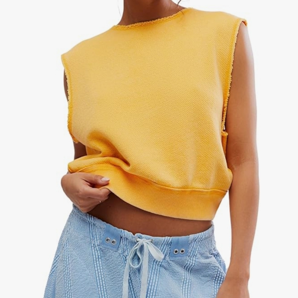 WE THE FREE Women'sโ So Easy Muscle Shirt XS California Poppy Contemporary